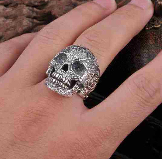 Sterling Silver Celtic Style Skull Ring-FREE Shipping