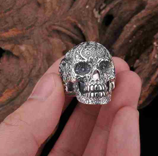 Sterling Silver Celtic Style Skull Ring-FREE Shipping